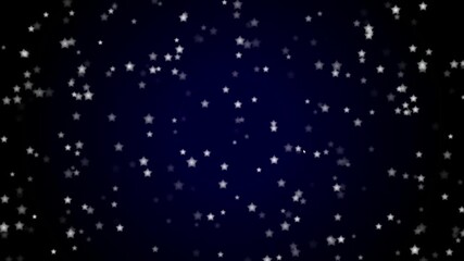Poster - Shimmering Stars and Sparkling Galaxy on Deep Blue Background for Magical and Dreamy Design Projects