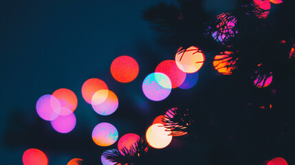 Poster - Abstract Bokeh Lights: An ethereal composition of vibrant, blurred bokeh lights dances against a dark, atmospheric background, creating a dreamy and captivating visual experience.