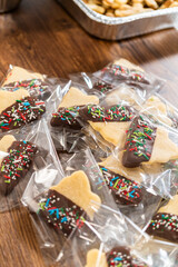 Canvas Print - Festive Cookie Packaging with Chocolate-Dipped Christmas Delights