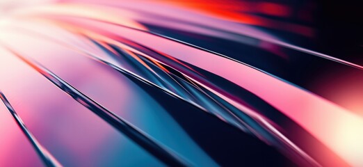 Poster - Abstract colorful lines creating dynamic motion and depth in modern design, copy space for text