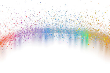 Wall Mural - png colorful particle border effect background particles sparkle.