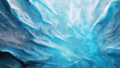 Aufkleber - cracked blue ice texture with sharp fractures and frosty patterns, natural abstract background for winter design and graphics

