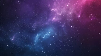 Wall Mural - An abstract space background with blue and pink nebulae and stars.