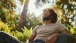 © Bhait - Rare illness patient taking a break outdoors in a peaceful park. Featuring rest and recovery