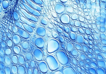 Poster - Textured Blue Background with Glossy Surface and Pattern Resembling Crocodile or Alligator Skin for Creative Projects and Design Use