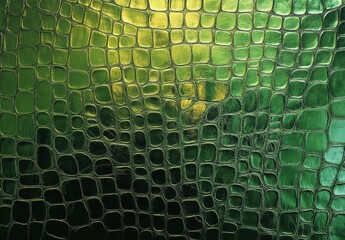 Poster - Textured green background with a reptile skin pattern creating a vivid natural design suitable for creative projects and artistic applications