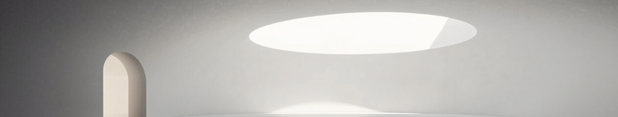 Poster - Abstract Geometric Lighting: An artful interplay of light and shadow. This image showcasing minimalist forms and the interplay of light and shadow