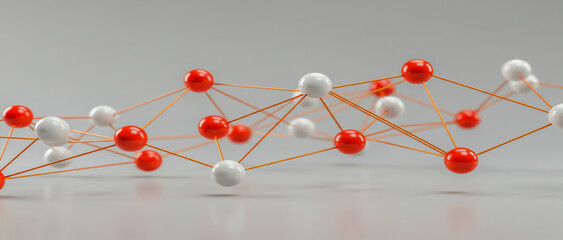 Poster - Abstract Network Connection Diagram with Linked Nodes