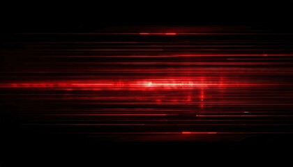Poster - futuristic red light streaks on a black background, motion blur effect, digital speed concept, sci-fi energy flow visualization

