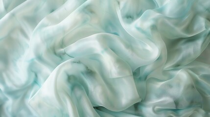 Wall Mural - soft, flowing turquoise fabric.