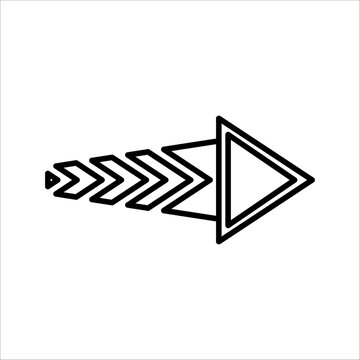 black arrow.right pointing arrow icon.trendy black arrow vector in flat style.Cursor icon.Vector illustration.