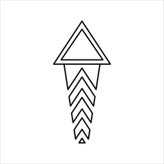Fototapete - black arrow.arrow icon pointing up.trendy black arrow vector in flat style.Cursor icon.Vector illustration.