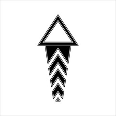 Fototapete - black arrow.arrow icon pointing up.trendy black arrow vector in flat style.Cursor icon.Vector illustration.