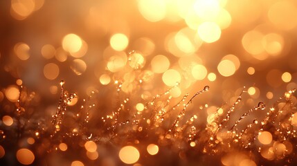 Poster - abstract blurred golden bokeh background, soft light, gentle mood, minimalistic, goldencore