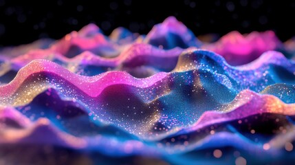 Poster - Vibrant Futuristic Noise and Grain Display in Neon Colors