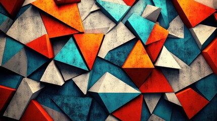 Poster - Vibrant Geometric Textures for Modern Art Background