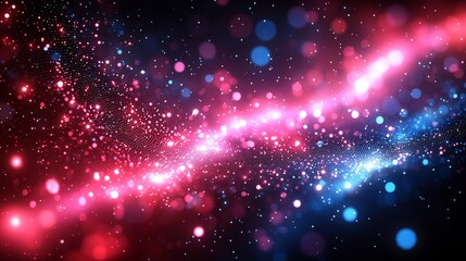 Poster - A high-tech network of glowing connections creating a vibrant digital world