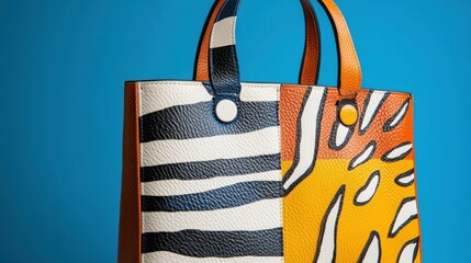 Poster - Chic Handbag with Vibrant Patterns and Colors