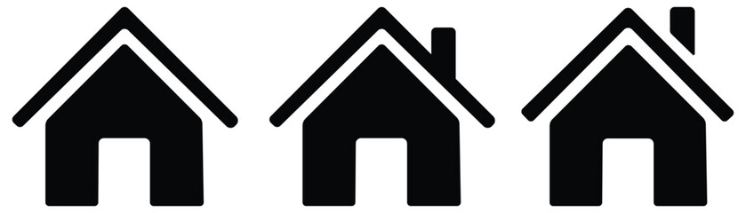 Poster - Home icons. Simple house symbols. House icon set. Home vector illustration. 