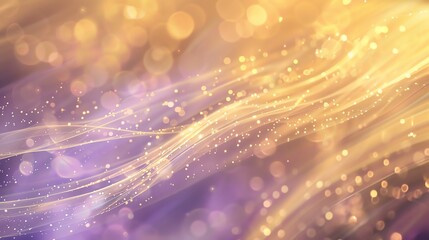 Poster - Abstract digital art of glowing, golden smoke against a dark background.