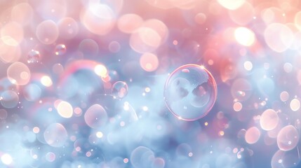 Canvas Print - soft, dreamy, and sparkly abstract background with pastel colors and bokeh effect.