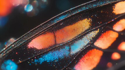 Poster - Intricate patterns of a butterfly wing close-up for nature and design inspiration