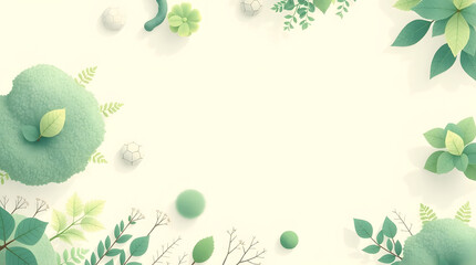 Aufkleber - Spring floral background with a decorative frame featuring flowers and leaves, perfect for cards, banners, or art designs that celebrate nature and the beauty of the season.