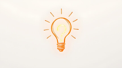 Poster - a hand-drawn light bulb, a symbol of inspiration and innovation, on a whiteboard. The bulb is glowing brightly, suggesting a moment of insight and creative thinking
