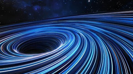 Poster - The concept of speed connection network technology is represented in a blue abstract modern technology background with a futuristic cyberspace theme