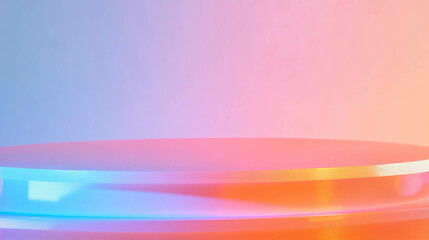Aufkleber - Vibrant gradient background with modern podium for creative design
