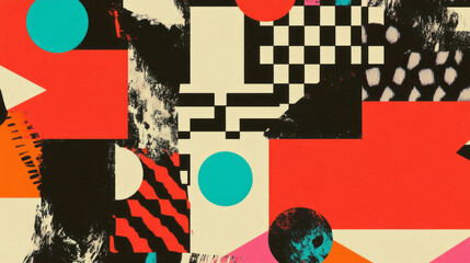 Poster - Vibrant abstract geometric background for modern design projects