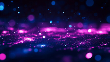 Fototapete - Abstract light particles on dark background creating a dreamlike atmosphere