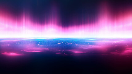 Poster - Vibrant abstract light particles on dark background for digital design and display
