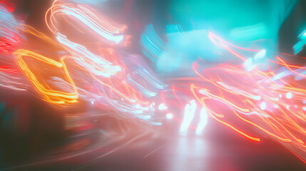 Poster - Vibrant abstract light patterns for creative design and background usage