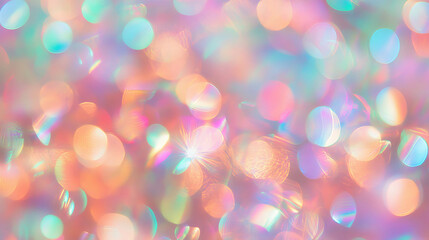 Fototapete - Vibrant abstract light patterns with multicolored bokeh background for creative design