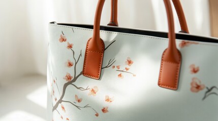 Poster - Stylish Handbag with Muted Tones on a Light Background