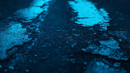 Poster - Asphalt texture with cracks and potholes for urban background design