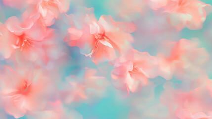 Poster - Dreamy floral background with soft colors for artistic design and decor