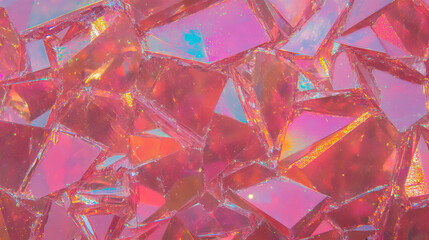 Poster - Abstract colorful broken glass background with vibrant geometric patterns
