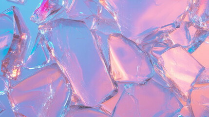 Aufkleber - Vibrant abstract background with shattered glass in colorful resin