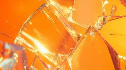 Poster - Vibrant abstract background of shattered glass fragments for modern visual design