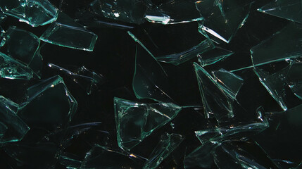 Poster - Abstract background of shattered glass with sharp fragments for creative design