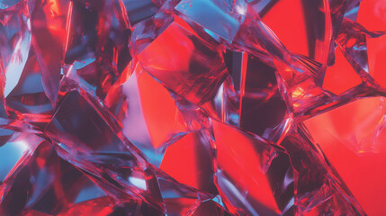 Poster - Vibrant abstract background with broken glass texture and sharp fragments for modern design