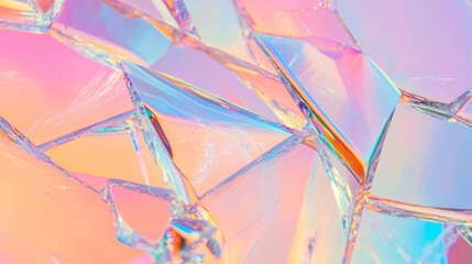 Poster - Vibrant abstract background with dichroic film effect on broken glass