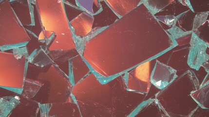Poster - Vibrant abstract background featuring shattered glass texture for creative design