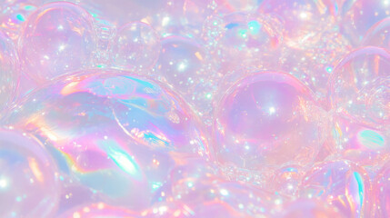 Aufkleber - Iridescent bubble texture background for creative design and decoration