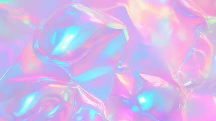 Poster - Iridescent bubble texture background for creative design projects