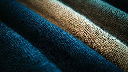 Poster - Burlap fabric texture with diverse colors and coarse weave for design backgrounds
