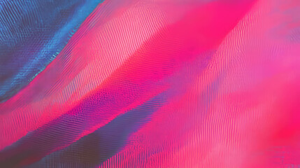 Poster - Vibrant abstract canvas with loose weave texture enhanced in pink and blue