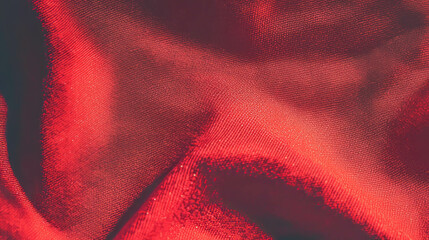 Poster - Vibrant red canvas background with tight weave texture for design projects